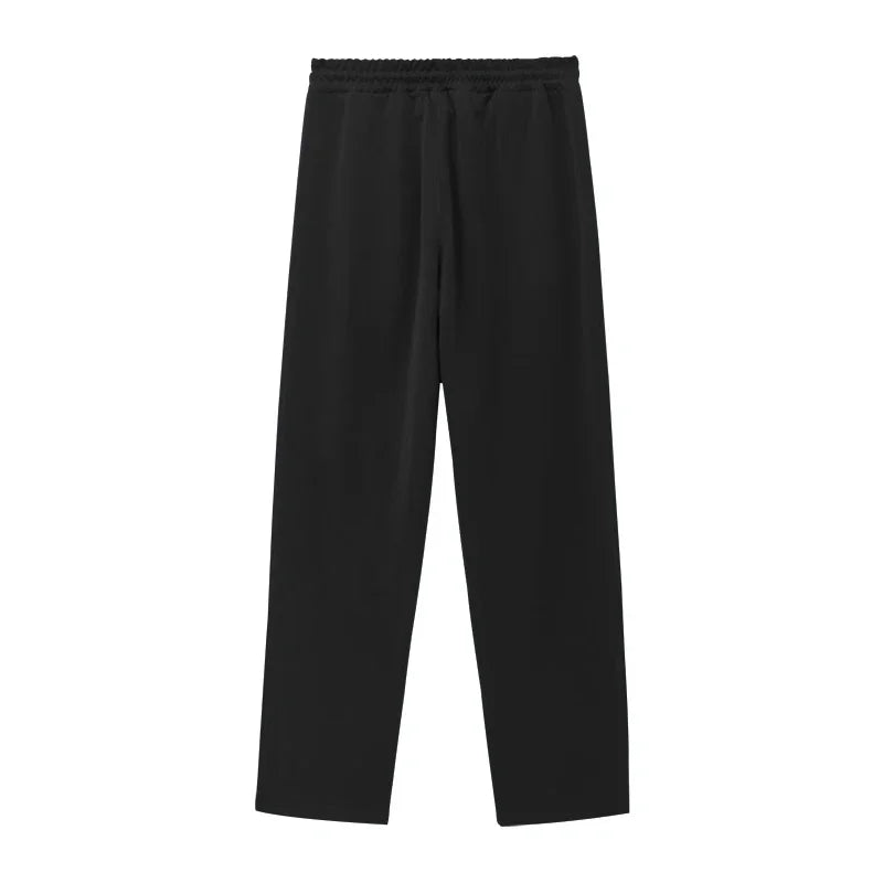 Spring and Autumn New Jacquard Long Pants Single breasted Patchwork Loose Large Casual Pants Versatile Sanitary Pants