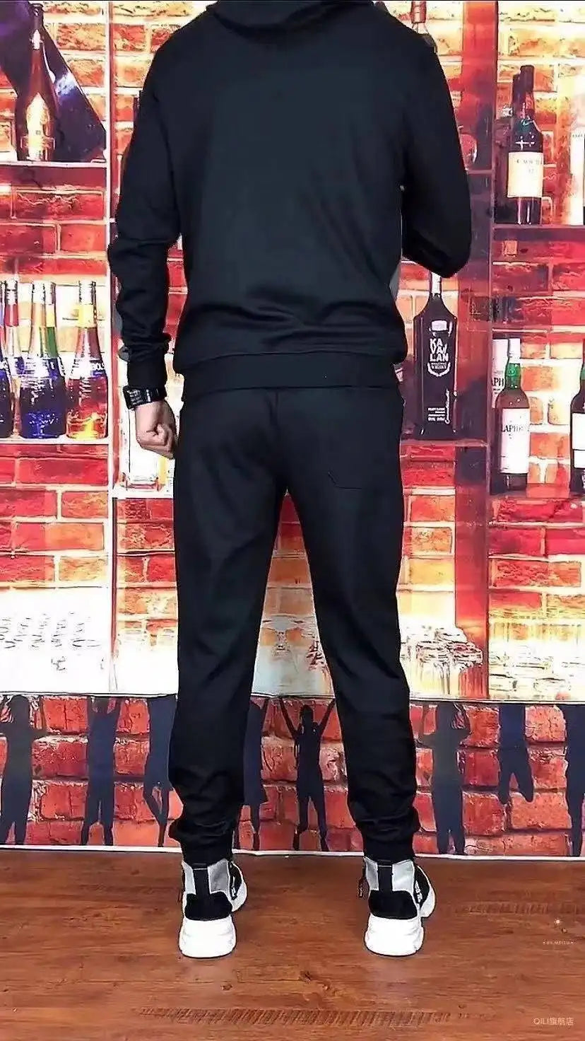 Sports Suit Men's Spring and Autumn Loose Large Size Casual Running Trend Suit