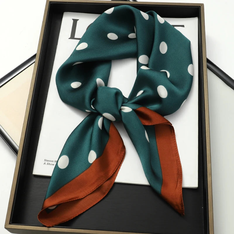 New Satin Shawl Design Wild leopard Print Silk Square Women neck scarves Wrap Headkerchief Beach Hair Band women's bandana