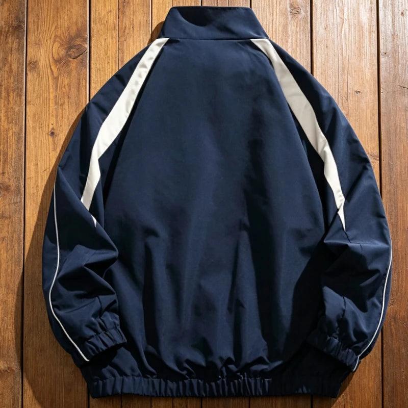 Hip Hop Varsity Jackets Men High Street Patchwork Color Black Windbreaker Coats Women Spring Autumn Thin Fashion College Jackets