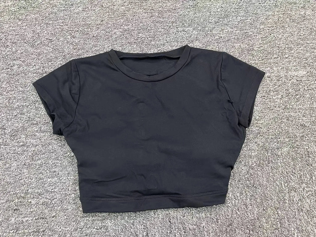 New Sports Shirts Breathable Workout Sportswear Fitness Backless Yoga Clothing Chest Pads Sport Crop Tops Gym Top Women