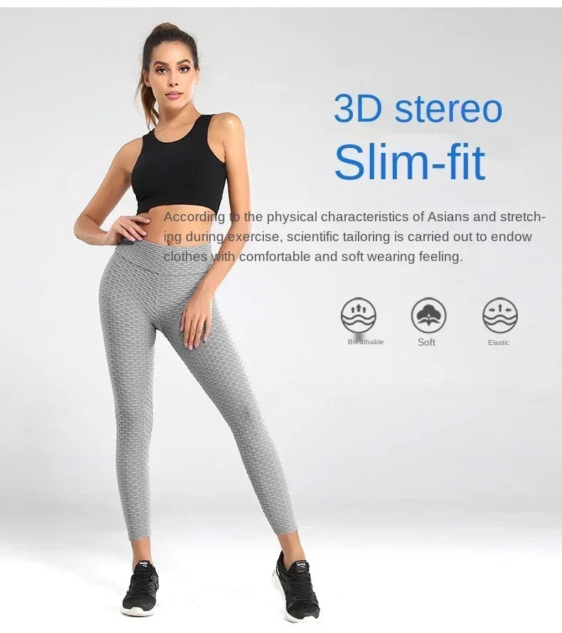 Women's Compression Leggings High Waisted Yoga Pants for Running Fitness Workout Non Slip Tummy Control Athletic Pants with