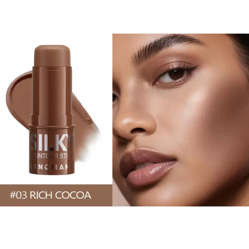 Tri-Color Multi-Functional Face Brightening Contour Stick Contouring &Brightening Skin-Perfecting Stick Waterproof Concealer Pen