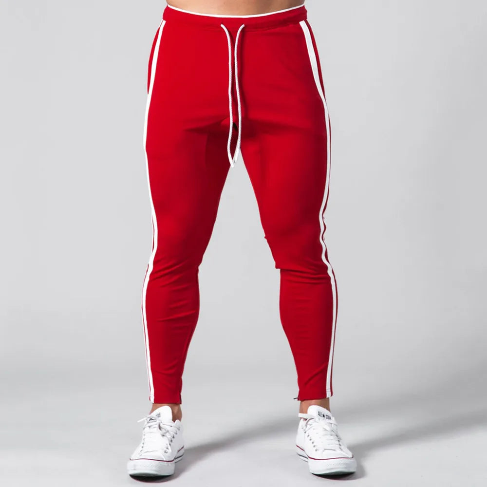 Black Joggers Sweatpants Men Casual Pants Gym Fitness Workout Sportswear Trousers Autumn Male Crossfit Running Sport Trackpants