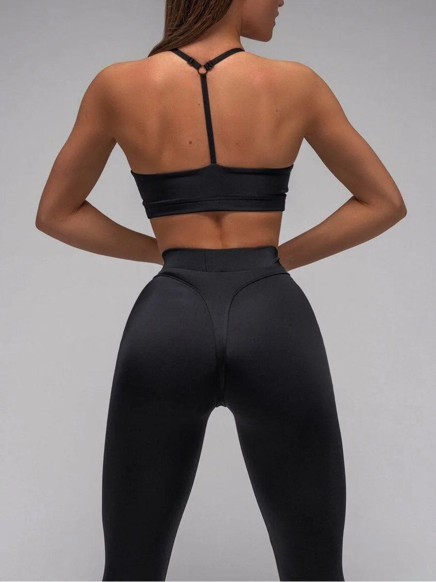 Black Sexy High Waist Scrunch Butt Yoga Leggings Thick Workout Butt Lifting Plus Size Tights Yoga Pants For Women