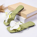 New Women Slip On Flower Slippers Comfort Daily Soft Sole Beach Vacation Slides 2026 Summer Ladies Concise Walking Shoes