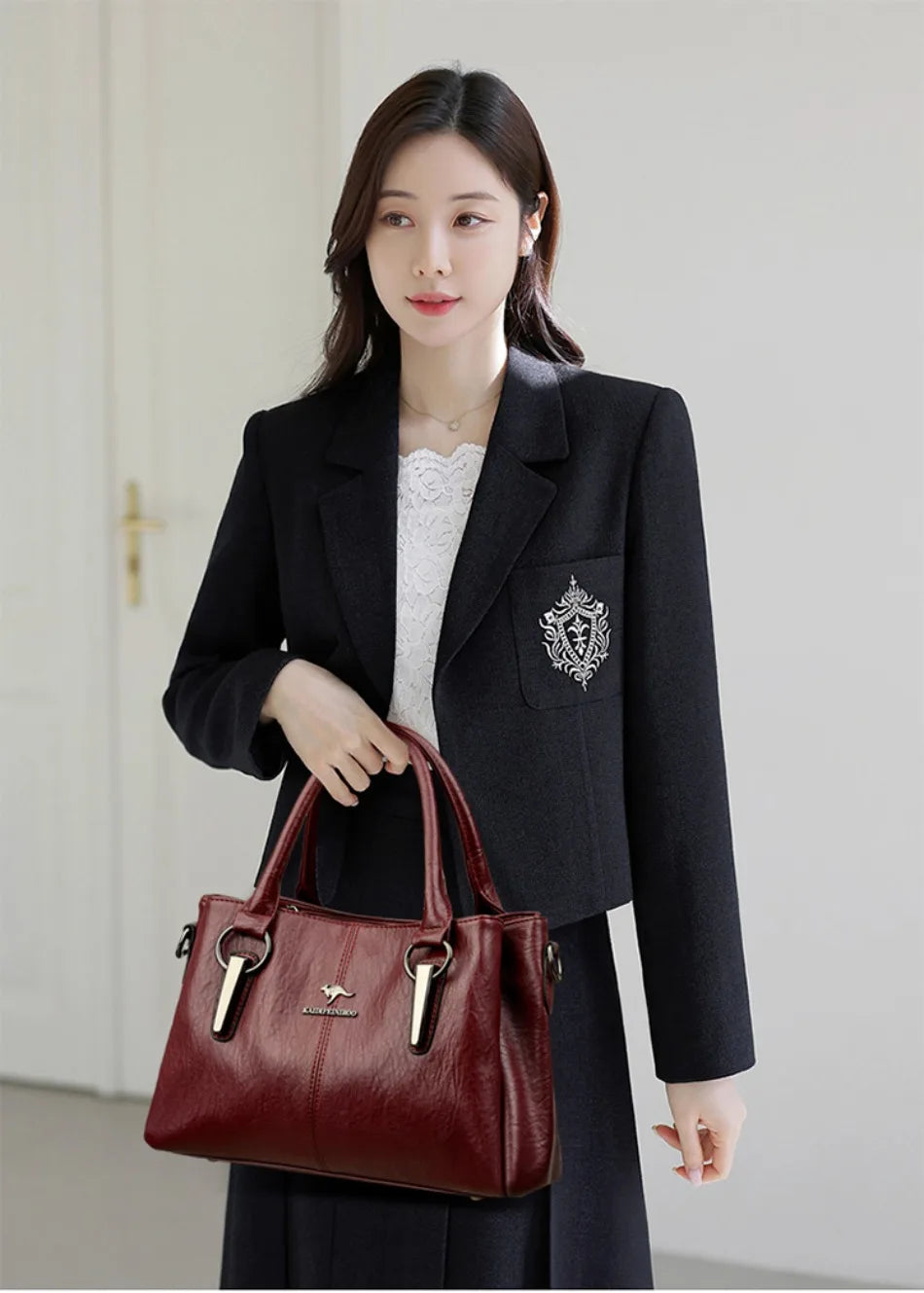Genuine 3 Layers High Quality Soft Leather Ladies Shoulder Crossbody Bags for Women Luxury Handbags Women Bags Designer