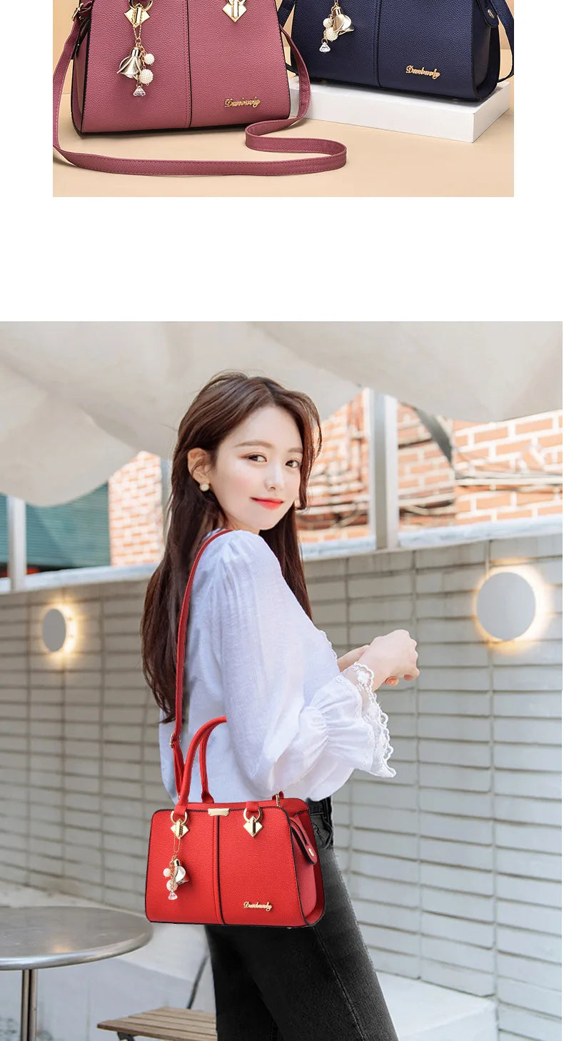 New Women's Bag Female Shoulder Bag Handbag for 2025 Luxury Designer Handbag Leather Tote Female Handbags Fashion Cross Bag