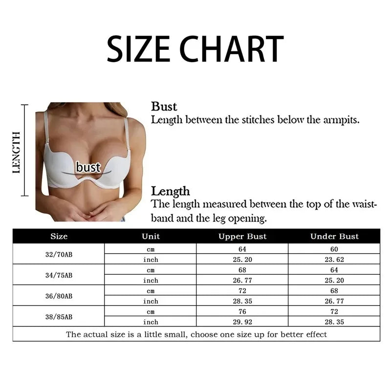 Sexy Women Lingerie Backless Bras Underwear Deep V Low Cut Push Up Bra Intimates Female Sport Yoga Bralette Low Back Invisible