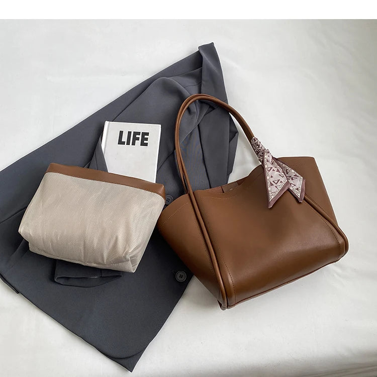 High-end Texture Retro Large-capacity Bag For Women 2023 New Autumn/winter Shoulder Bag Fashionable Tote Bag