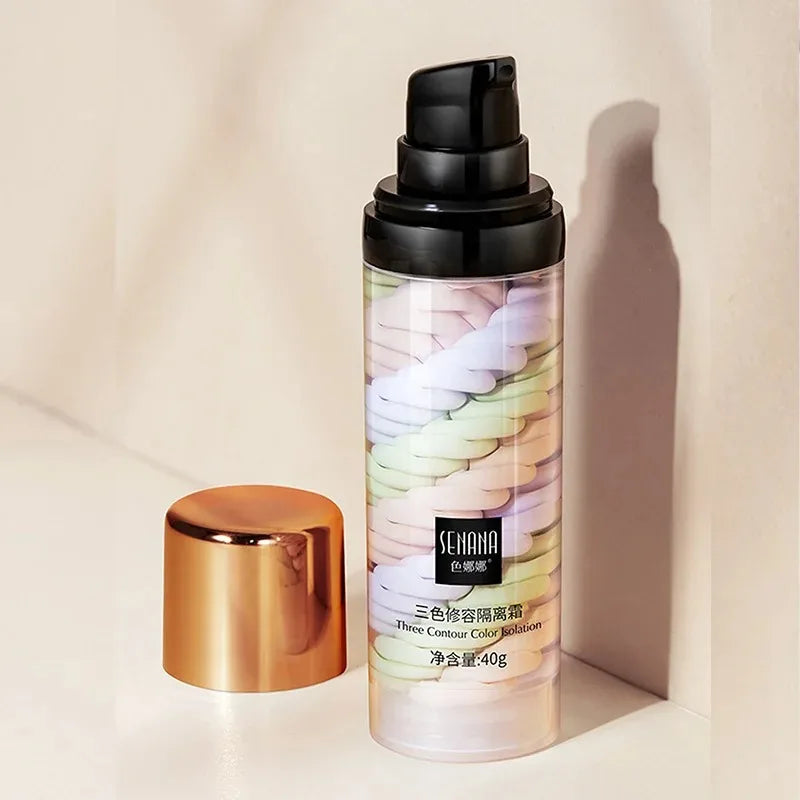 40G/Bottle Three-Color Isolation Cream, Facial Isolation Concealer Cream, Base Makeup Lotion, Breathable Brightening Cream, Bb Cream, Lightweight