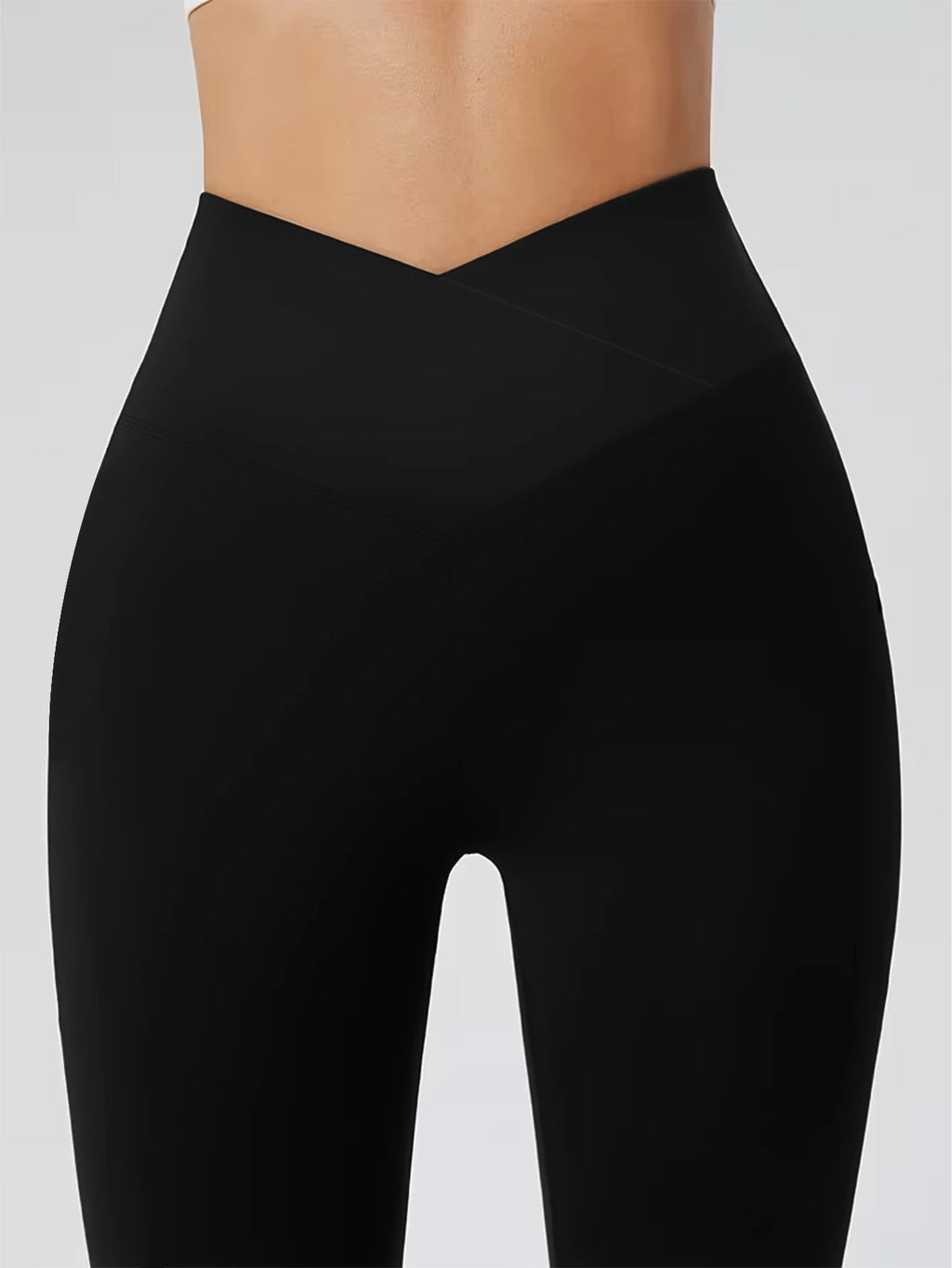 Cross Waist Skinny Leggings For Women Tummy Control Hip Lifting Workout Pants For Yoga Running Outdoor Cycling Daily Wear