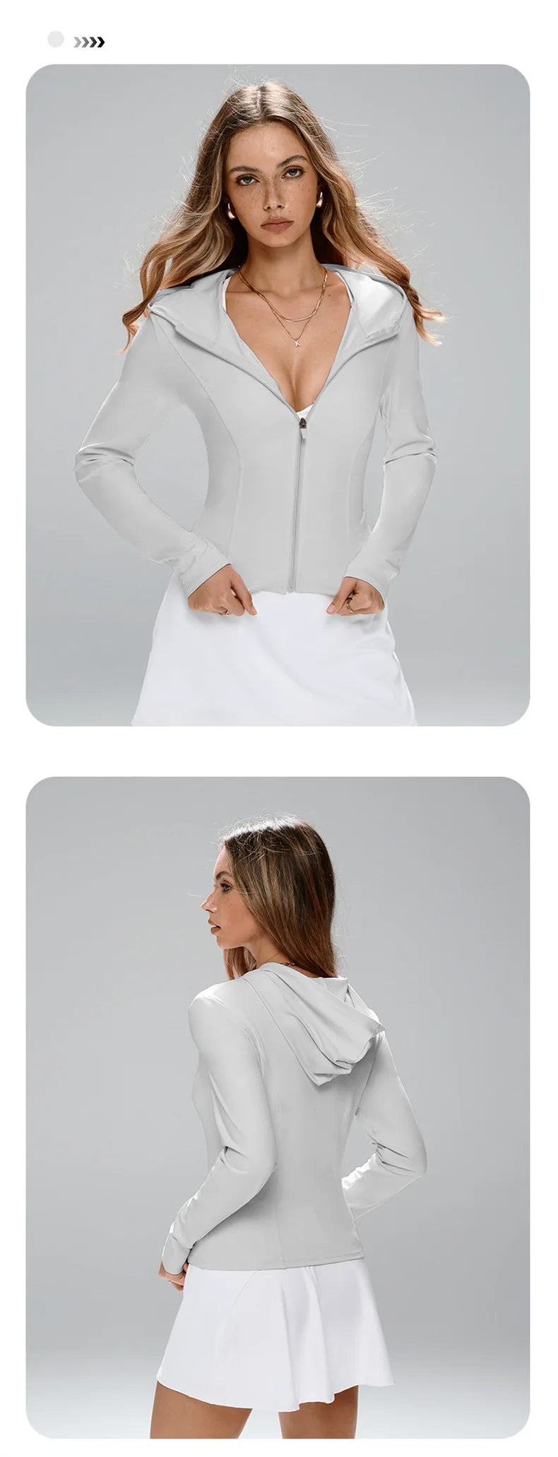 SVEIC Yoga Coat Sports Top Long Sleeve Zipper Fitness With Hat Workout Breathable Quick Drying Running Jackets Gym Woman Clothes