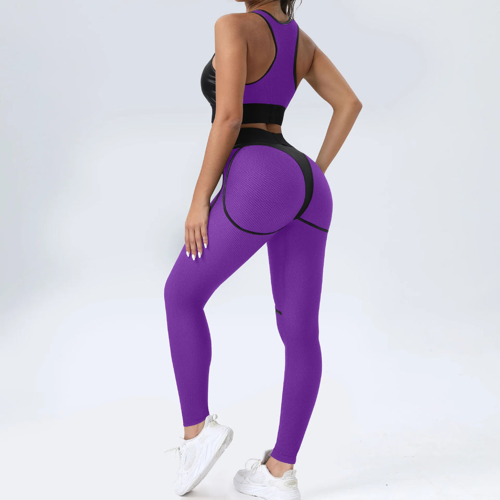 Woman Gym Push Up Sexy Woman Clothing Mesh Transparent Thong Female Legging Yoga Workout Women Pants High Waist Tights Yoga Set
