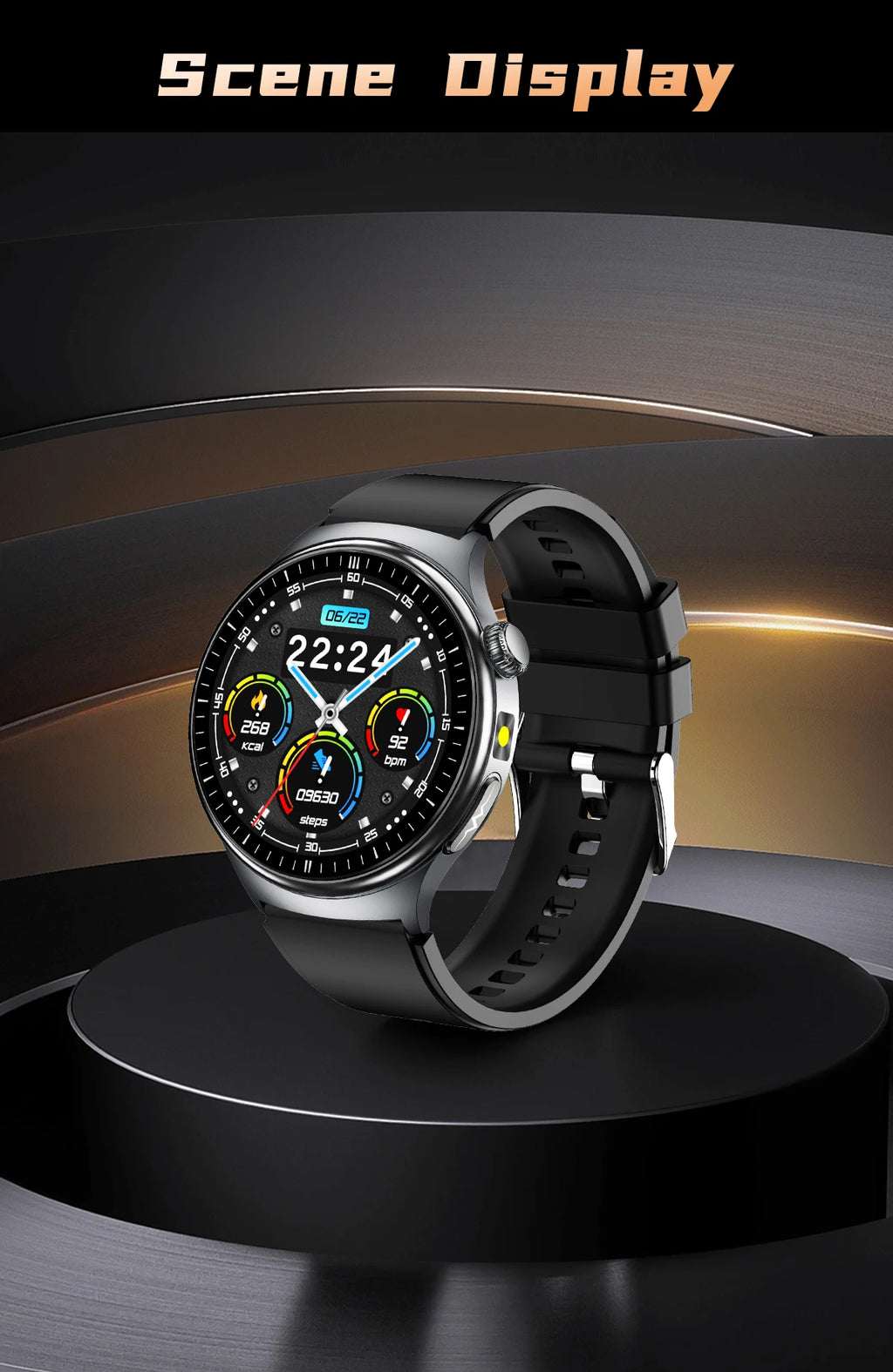 TK27 Men Smart Watch AMOLED ECG Health Monitoring Outdoors Flashlight Bluetooth Calling Sports Fitness Tracker Smartwatch