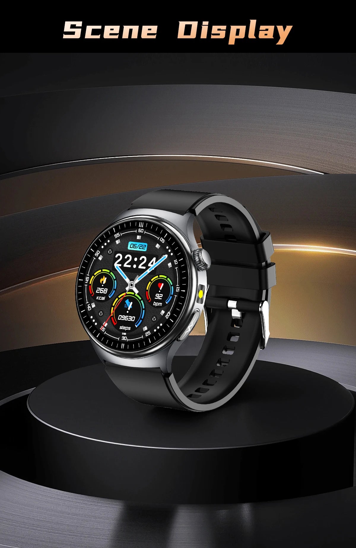 TK27 Men Smart Watch AMOLED ECG Health Monitoring Outdoors Flashlight Bluetooth Calling Sports Fitness Tracker Smartwatch