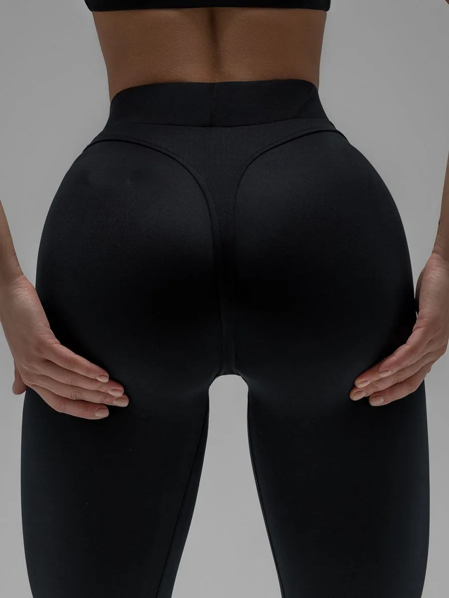 Black Sexy High Waist Scrunch Butt Yoga Leggings Thick Workout Butt Lifting Plus Size Tights Yoga Pants For Women