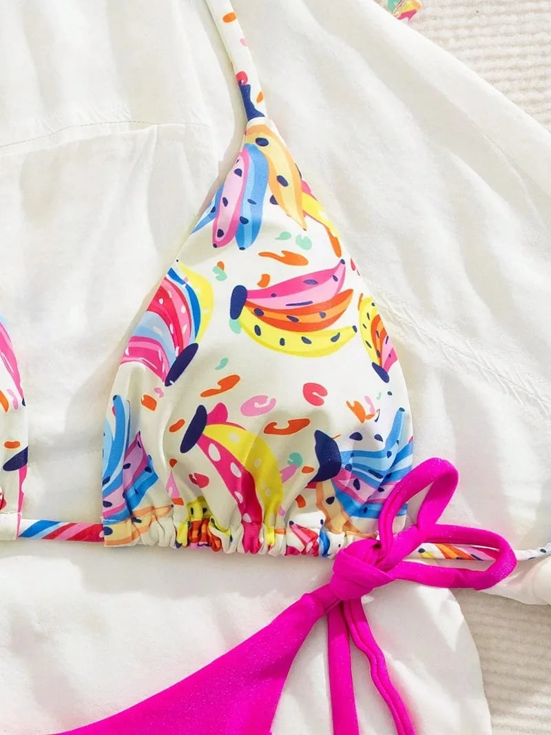 Bikini Set Print Swimsuit Beach Sexy Ladies Swimwear Seaside Vacation Bathing Suit Women Biquine Brasileiro Купальник Женский
