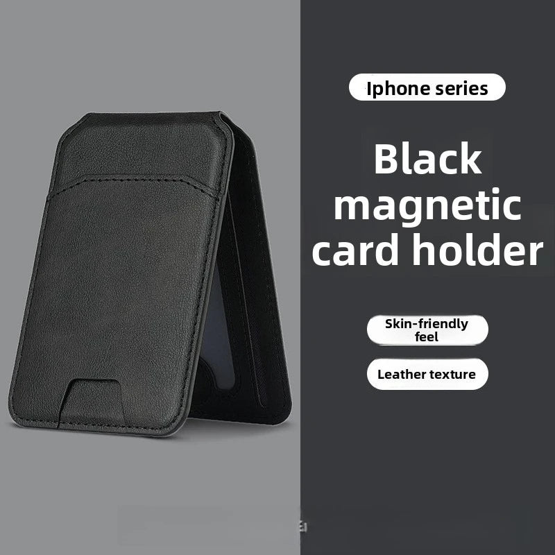 Luxury Strong Magnetic Leather Vertical Card Solt Credit ID Mobile Phone Back Pocket Wallet Case Phone Stand Shockproof Cover