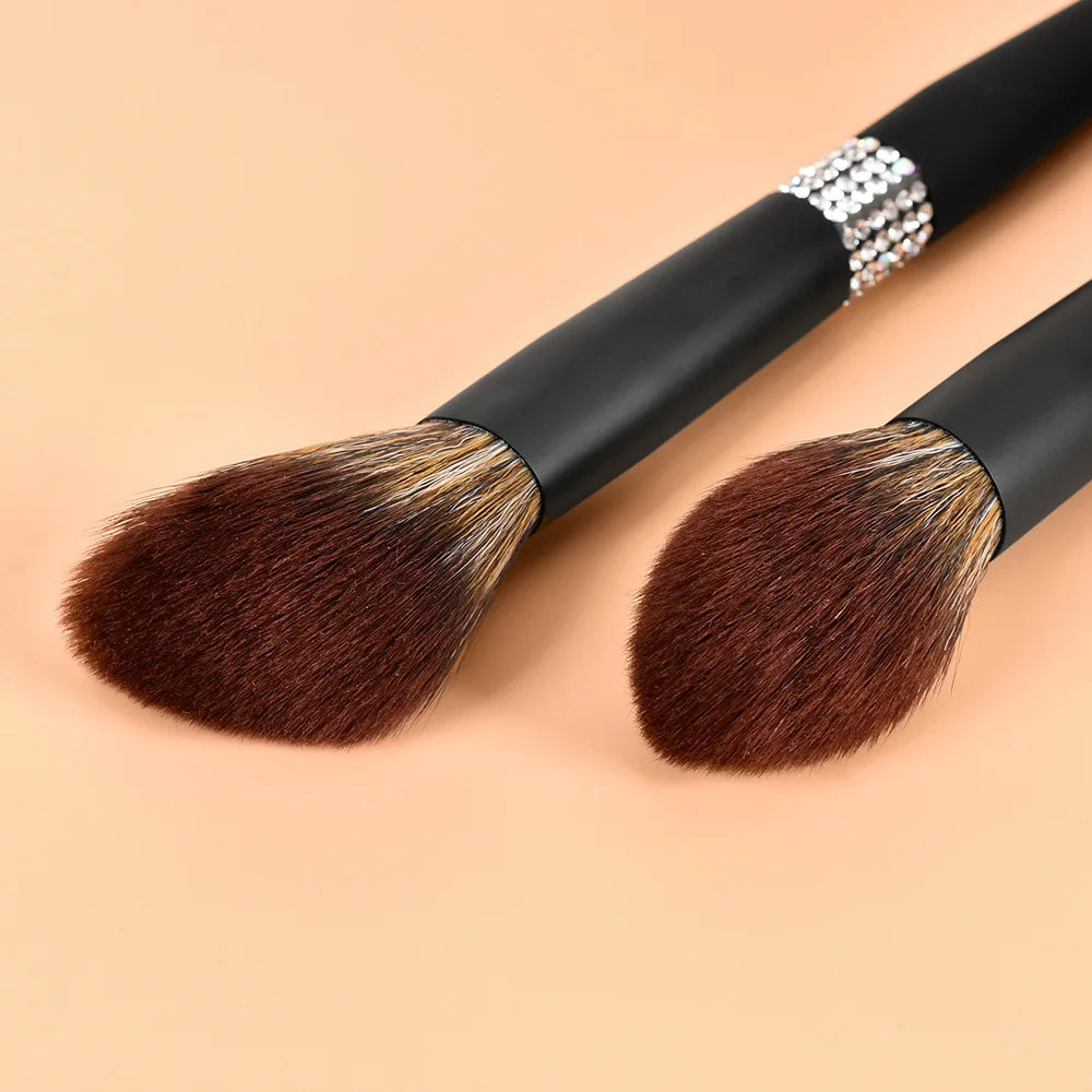 LOYBJ 10pcs Diamond Makeup Brushes Set Cosmetics Blending Tool Powder Foundation Blush Highlight Eyeshadow Eyebrow Eyelash Brush