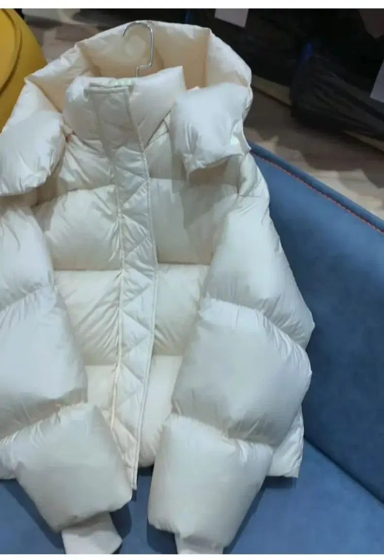 New Winter Puffer Jacket Women Fashion Hooded Down Cotton Overcoat Female Loose Casual Warm Parkas Outerwear