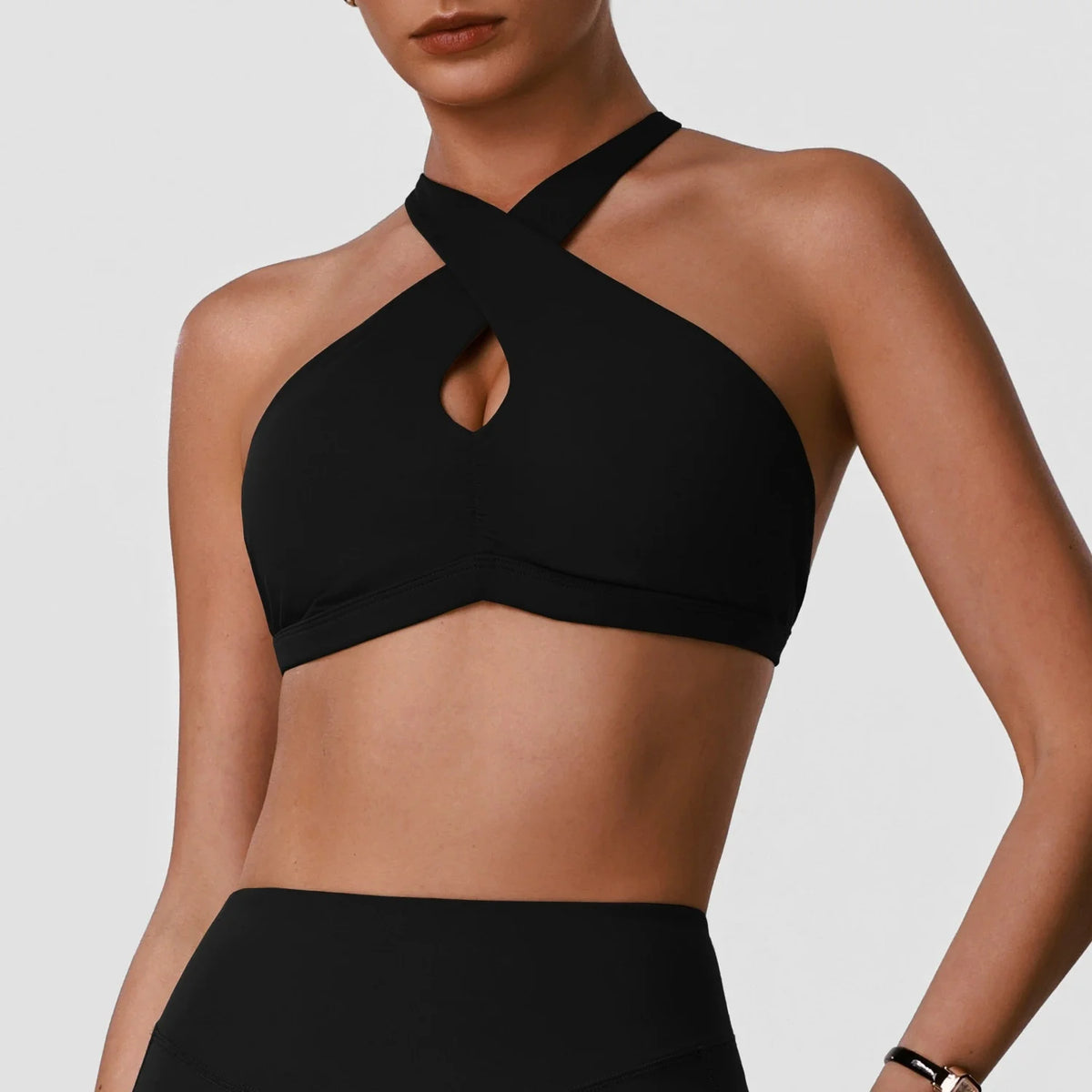 sm2631 High Strength Shockproof Sports Bra Sexy Halter Beautiful Back Quick Dry Women Running Fitness Yoga Bra With Chest Pad