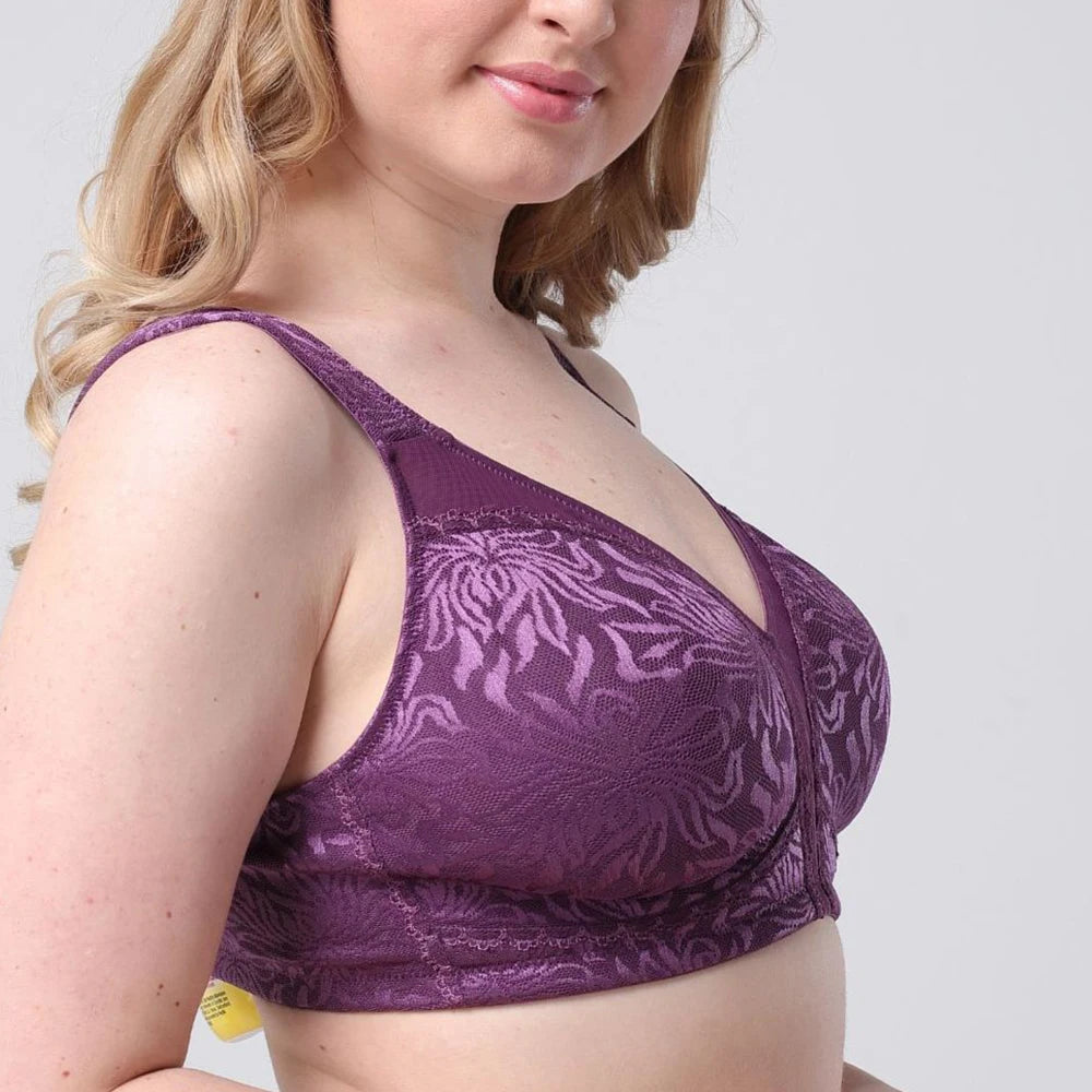 Bras For Womens Lingerie Big Cup Support Bralette Wireless Sexy Brassiere BH Tops Plus Size B C D E F G H Cup