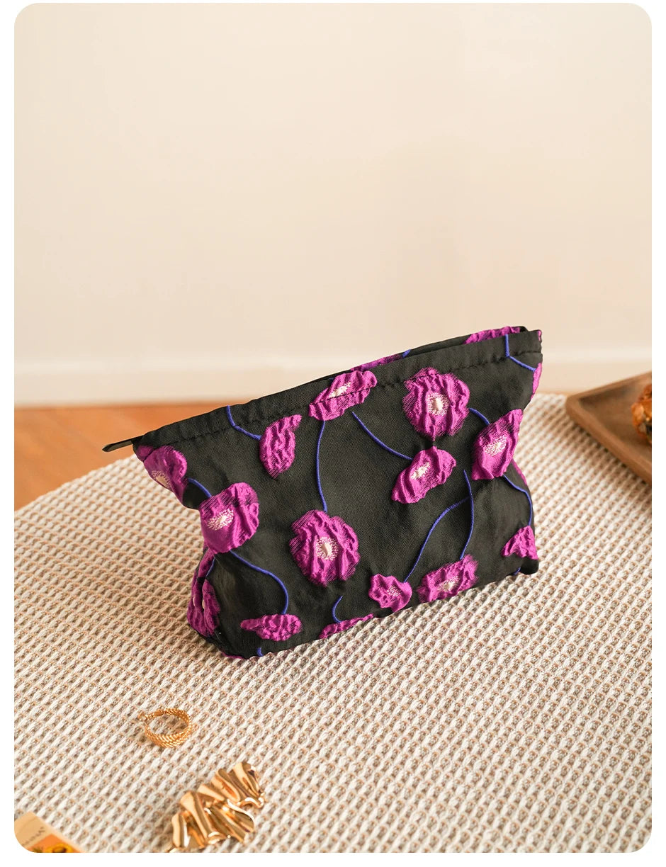 Purple Charm Women's makeup bag by Hotfashionitems, stylish cosmetic organizer pouch with a sleek design and spacious interior.