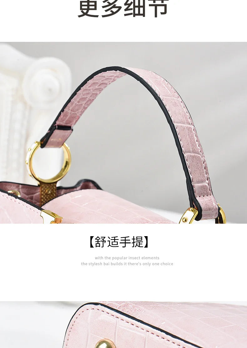 Gradient Color Women's Shoulder Bag PU Leather Crossbody Bag Handbag Female Casual Shopping Women's Fashion Small Square Bag