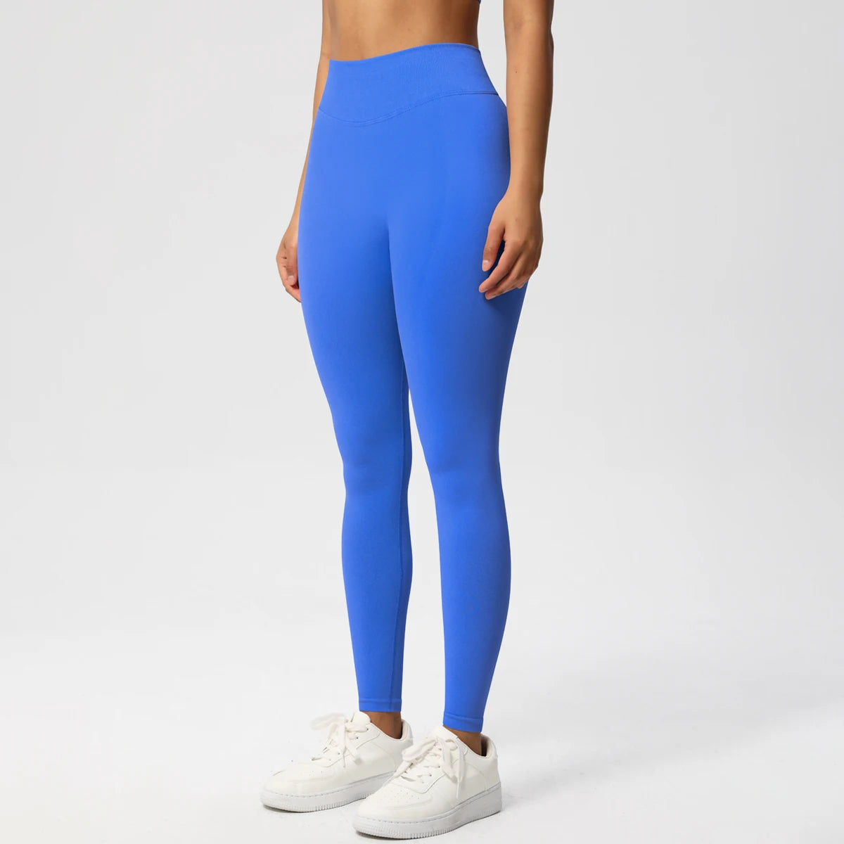Women's Solid High Waist Sports Leggings, HighStretch Seamless Yoga Leggings, LadiesSportswear for Indoor Outdoor Wear