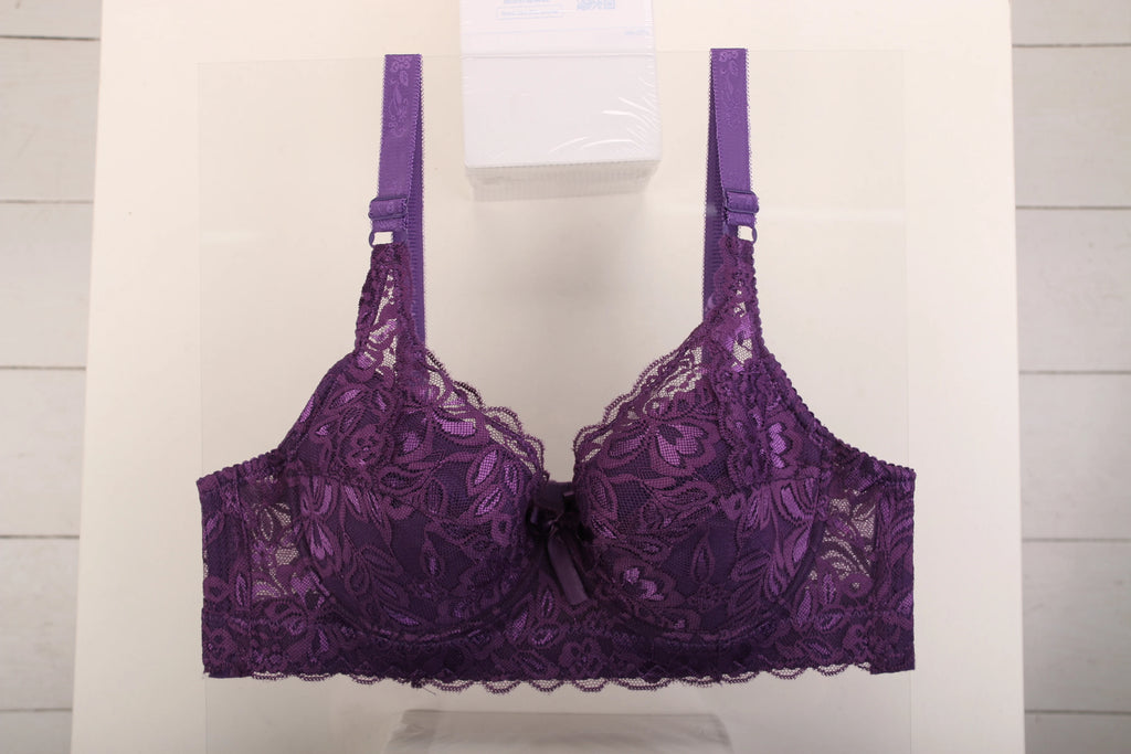 40 90 46 Underwear Plus Large Size Underwire Top Bh bralette Lace Sexy Women's Bra Intimates Deep V Brassiere B C D Cup Lace Bra