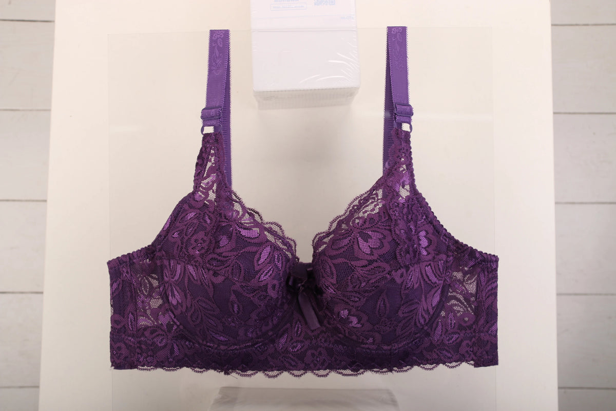 40 90 46 Underwear Plus Large Size Underwire Top Bh bralette Lace Sexy Women's Bra Intimates Deep V Brassiere B C D Cup Lace Bra