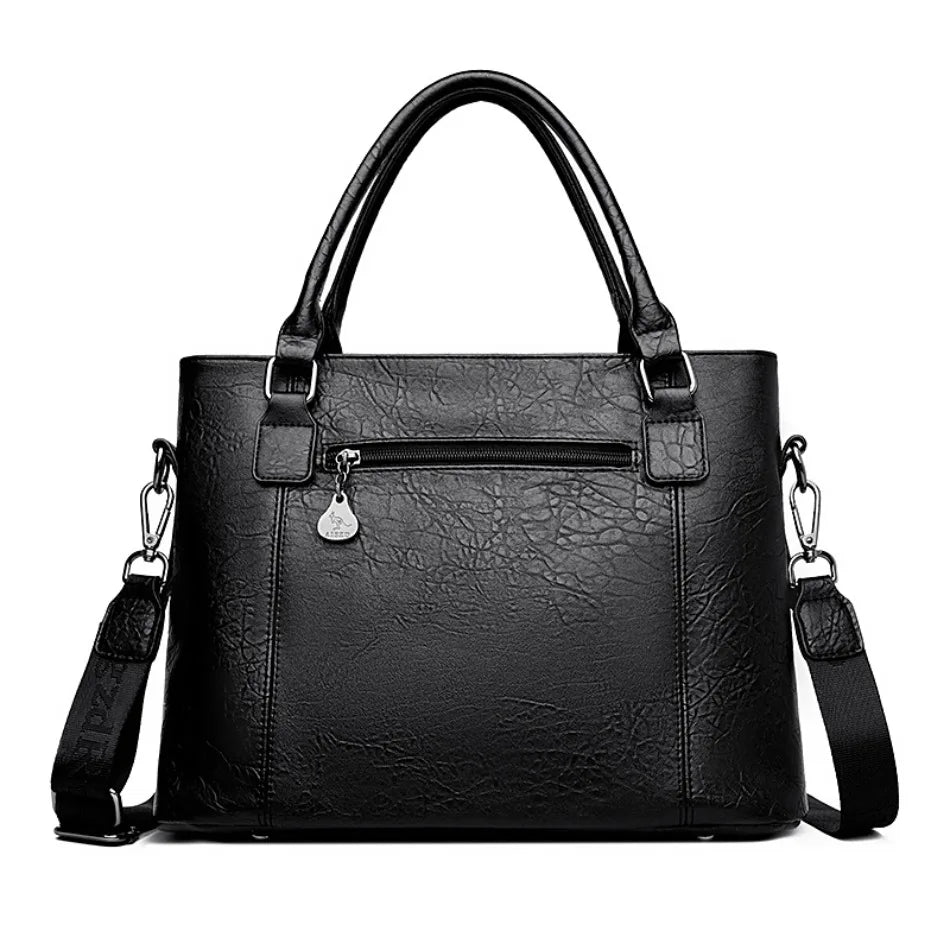 Genuine Brand Soft Pu Leather HandBags Designer Top-Handle Bags Shoulder Crossbody Bags for Women Large Capacity Casual Tote Sac