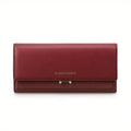 Women Pu Leather Long Wallet Trendy Classic Envelope Clutch Large Capacity Card Holder Cash Phone Purse High Quality