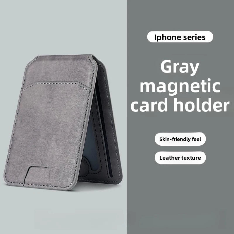 Luxury Strong Magnetic Leather Vertical Card Solt Credit ID Mobile Phone Back Pocket Wallet Case Phone Stand Shockproof Cover