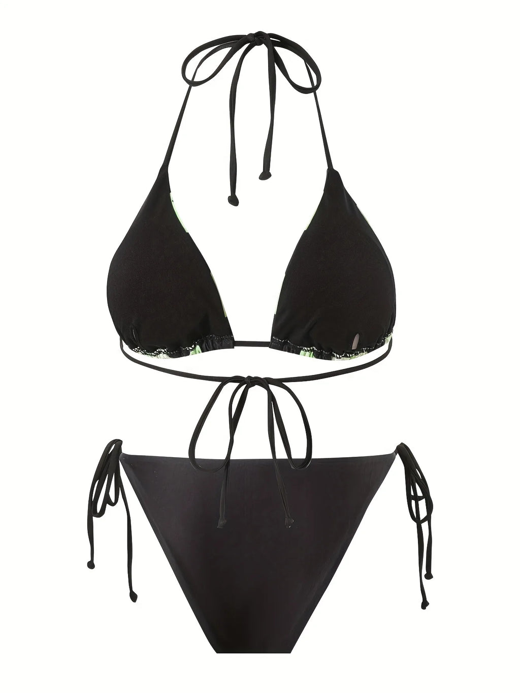 Sexy Bikini Retro Print Tropical Skirted Three-Piece Beachwear Strapless Strap-On Swimsuit Female Adult High Elasticity Backless
