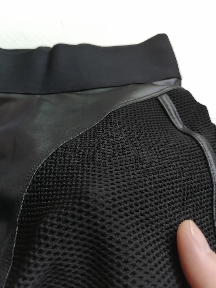 Mesh Sports Suit for Fitness Transparent Gym Set Woman Sportwear New Tracksuit Yoga Clothes Biker Bicycle Booty Shorts Kit Black