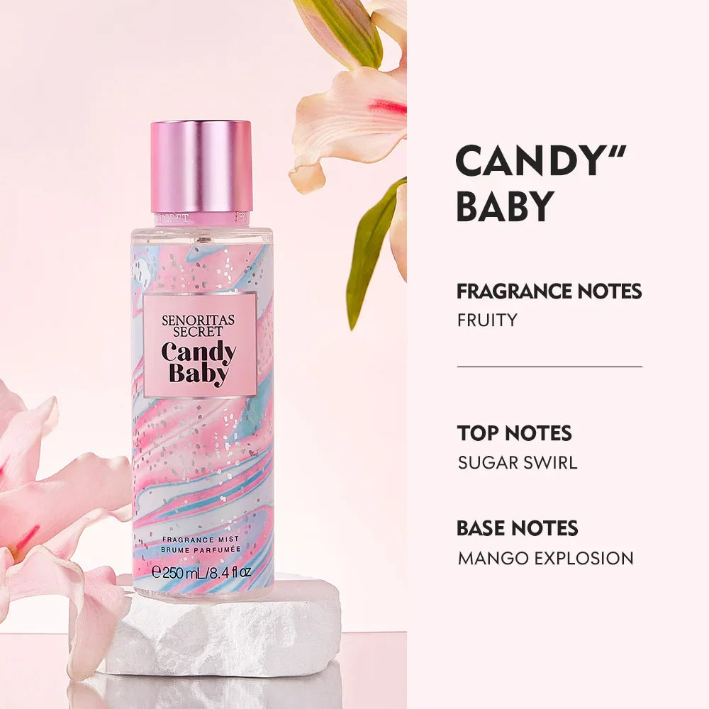 Body Spray Women's  Fragrance Floral and Fruit Tone Lasting Fragrance Thailand's 250ml