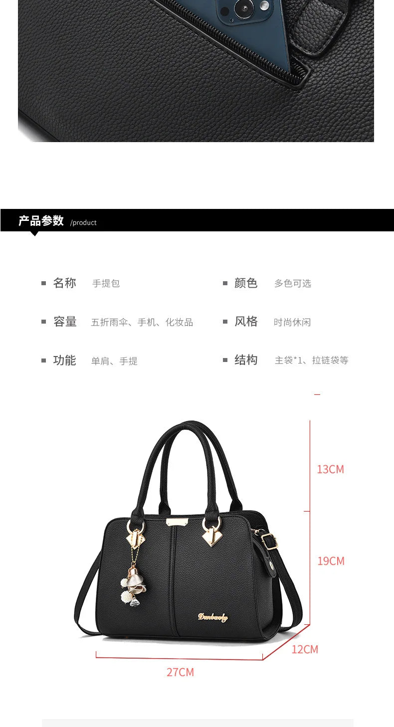 New Women's Bag Female Shoulder Bag Handbag for 2025 Luxury Designer Handbag Leather Tote Female Handbags Fashion Cross Bag