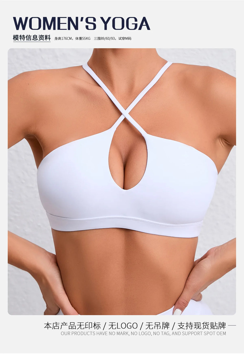 Cross Strap Halter Sports Bra Women's Yoga Pilates Workout Top Hollow Out Quick Dry Fitness Bralette