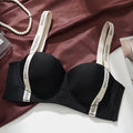Seamless Underwear Women's Small Breasts Push Up And Without Wire Rings To Shrink Side Breasts Letter Strap Bra