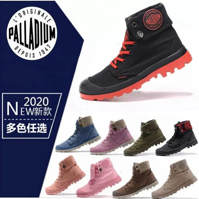 Classics PALLADIUM Pallabrouse Sneakers Men High-top Military Ankle Boots Canvas Men/Women Casual Shoes Size 35-45