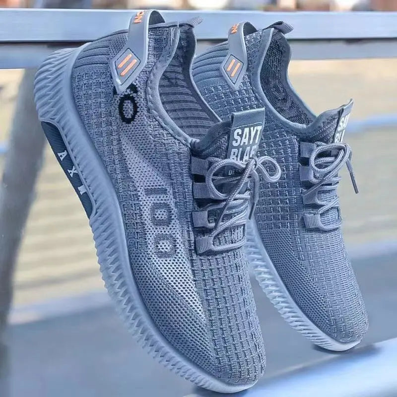 New White Mesh Sneakers Man Casual Shoes Breathable Summer Sneakers Men Shoes Outdoor Walking Sneakers Lightweight Tennis Shoes