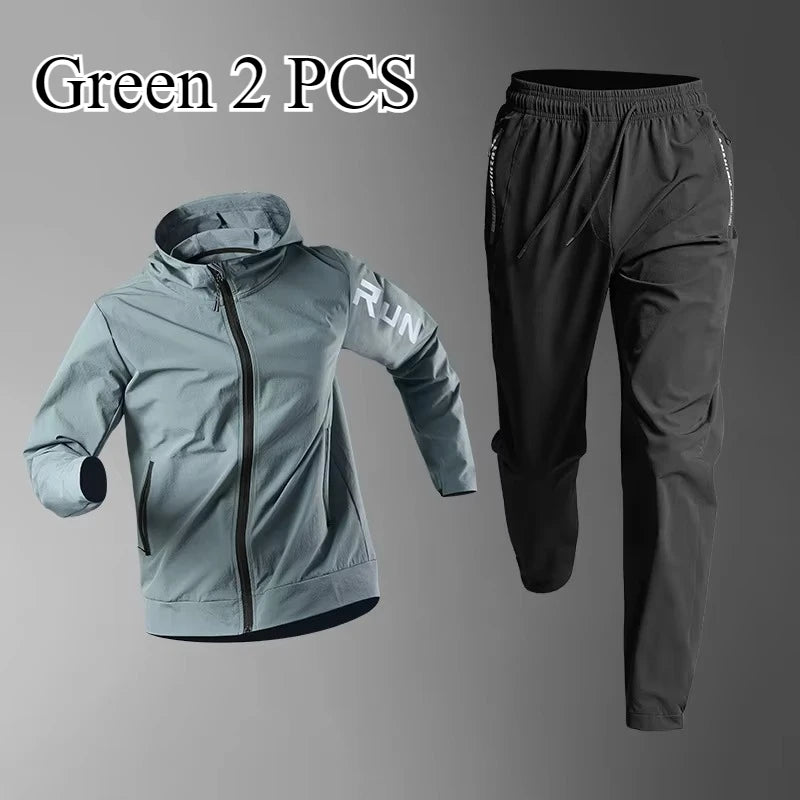 Quick Dry Fitness Suits Quick-Dry Loose Fit Outdoor Training Jacket Morning Runs Spring Men's Sportswear Workout Clothing