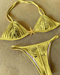 2025 New Five-pointed Star Brazilian Bikini Swimwear Women's Braided Rope Swimsuit Two Piece Set Female Sexy Mujer Beachwear