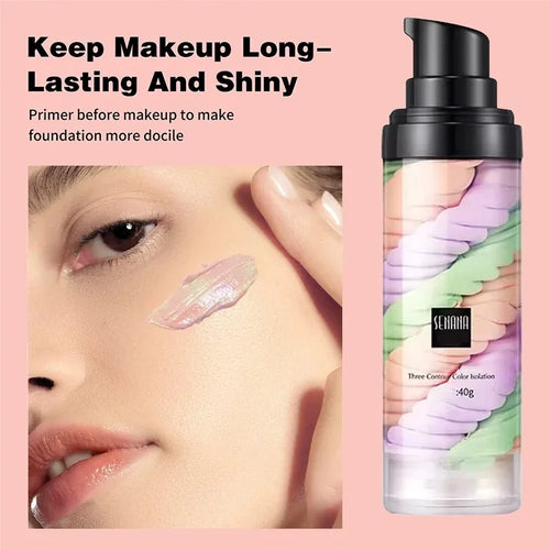 40G/Bottle Three-Color Isolation Cream, Facial Isolation Concealer Cream, Base Makeup Lotion, Breathable Brightening Cream, Bb Cream, Lightweight