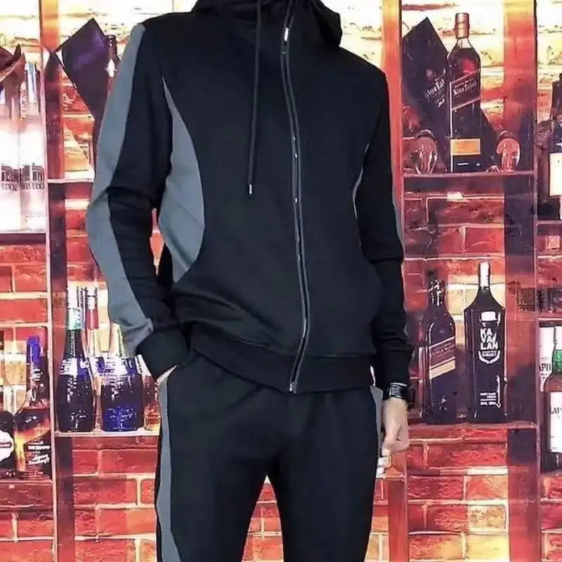 Sports Suit Men's Spring and Autumn Loose Large Size Casual Running Trend Suit