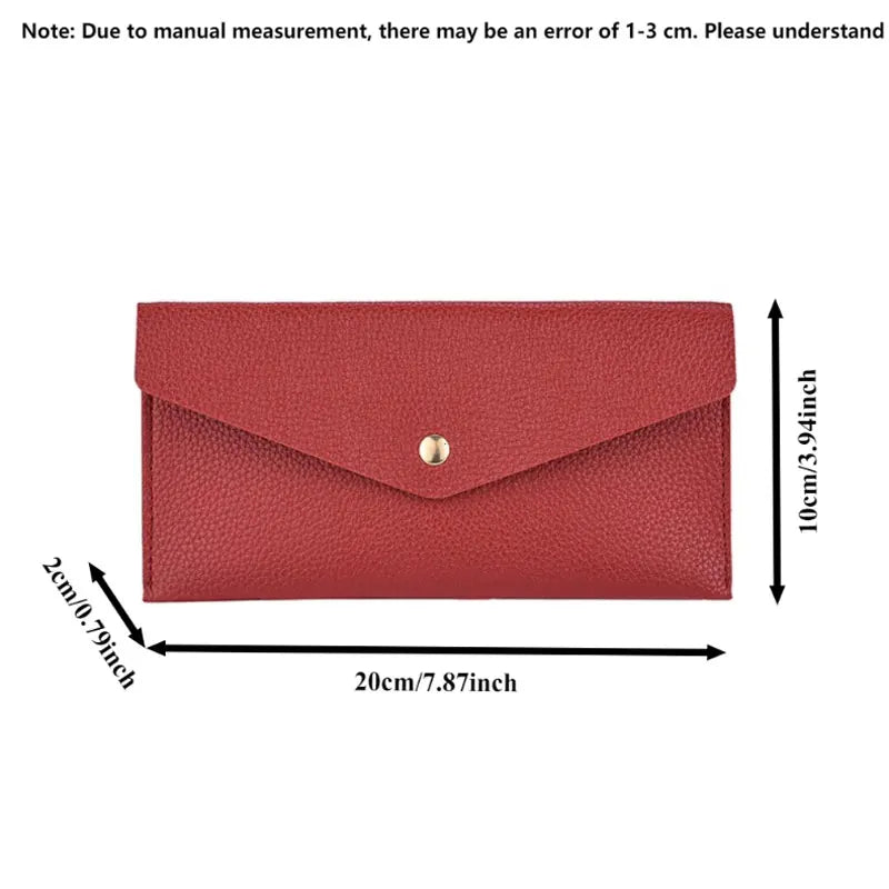 Portable Women's Long Wallet with Hand Strap Phone Organizer & Multi-Card Holder Large Capacity Cash Storage Bag
