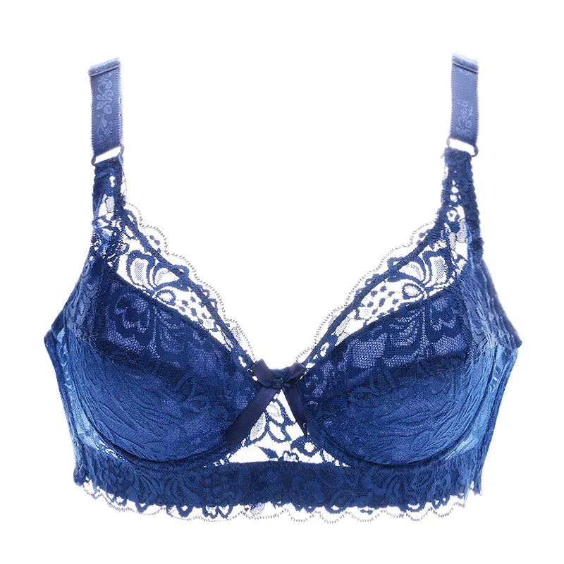40 90 46 Underwear Plus Large Size Underwire Top Bh bralette Lace Sexy Women's Bra Intimates Deep V Brassiere B C D Cup Lace Bra