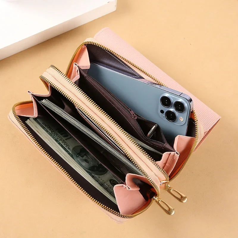 Women’s Mid-Size Wallet Bag – Convertible Shoulder Clutch with Coin Pocket, Multifunctional Design